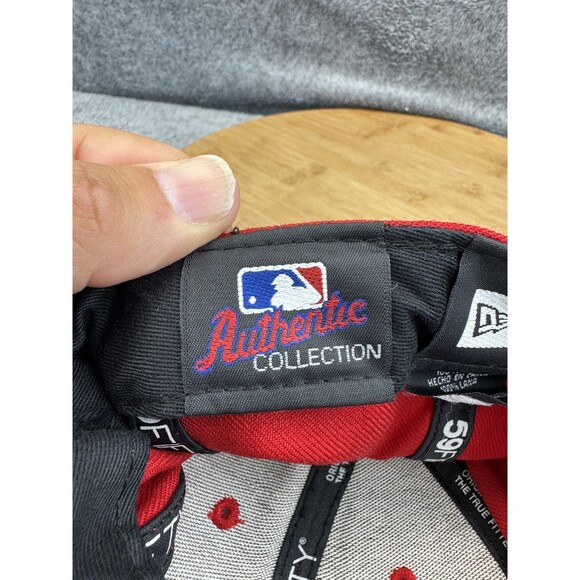 Cincinnati Reds Hat Cap Fitted Kids 6 3/4 Red MLB Baseball Wool New Era - Picture 9 of 11